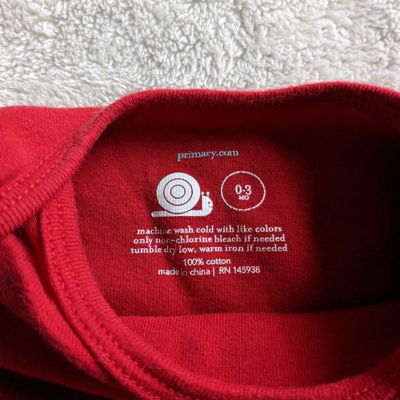 Bundle of 3 Primary Bodysuits with Long Sleeves - Picture 4 of 4